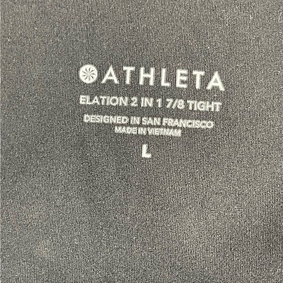 Athleta Elation 2 in 1 Women’s Size Large 7/8 Tight in Powervita, Black - Picture 8 of 8